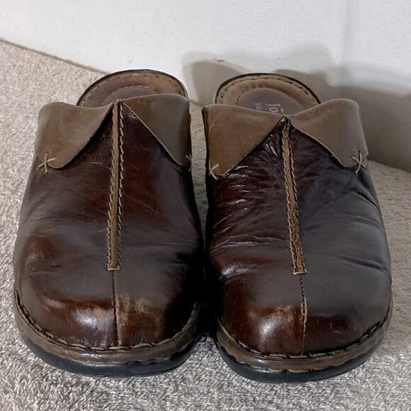 Josef Seibel Brown Leather Slip on Mules 41 - Picture 13 of 13